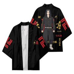 Keisuke Baji Cosplay Cloak Kimono Cardigan Robe Cospaly Costume Print Casual Coat