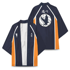 Karasuno High School Cosplay Cloak Kimono Cardigan Robe Cospaly Costume Print Casual Coat