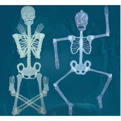 90CM Horror Luminous Skull Skeleton Hallowmas Night Lights Props Halloween Decoration Pendant