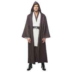 Movie Star Wars Kenobi Jedi TUNIC White Cosplay Costume Halloween Carnival Suit