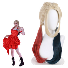 Suicide Squad 2 Harley Quinn Cosplay Wig Heat Resistant Synthetic Hair Carnival Halloween Party Props