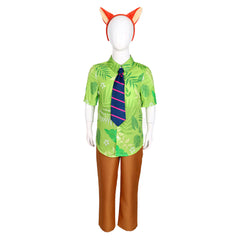 Kids Zootopia Nick Wilde Cosplay Costume Halloween Carnival Party Suit