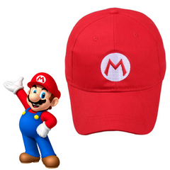 The Super Mario Bros Mario Cosplay Hat Cap Costume Accessories Outfits Halloween Carnival Party Prop