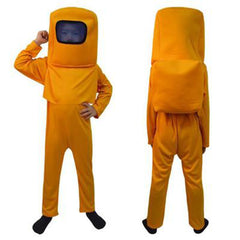 Game Among Us Cosplay Costume Astronaut Children Kids Halloween Costumes 3 Pcs Space Suit Jumpsuit Mask Bag Set