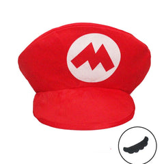 The Super Mario Bros. Movie Mario Cap Luigi Cosplay Costume Hat Halloween Carnival Party Props