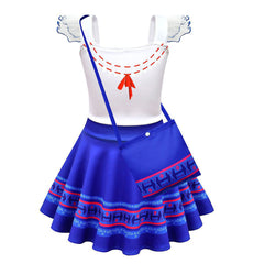 Encanto Luisa Cosplay Costume Kids Children Dress Bag Outfits Halloween Carnival Suit