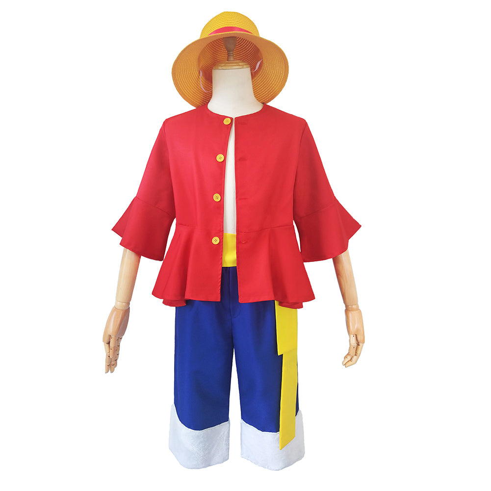 Anime One Piece Monkey D. Luffy Cosplay Costume Uniform Outfits Halloween Carnival Suit