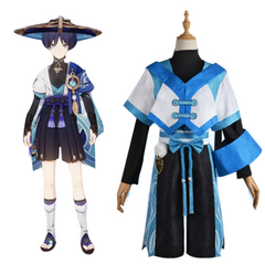 Genshin Impact Scaramouche/Wanderer Cosplay Costume Top Pants Outfits Halloween Carnival Suit