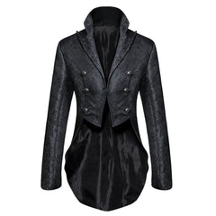 Gothic Victorian Tailcoat Jacket Men Steampunk Medieval Cosplay Costume Male Pirate Viking Renaissance Formal Tuxedo Coats