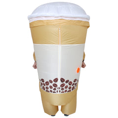 Coffee Cup Inflatable Costume Full Body Blow Up Costumes Halloween Cosplay Suit