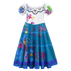 Kids Girls Encanto Mirabel Cosplay Costume Dress Halloween Carnival Suit