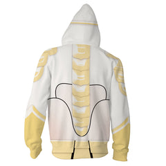 Eternals Thena Cosplay Zip Up Hoodie 3D Printed Hooded Sweatshirt Men Women Casual Jacket Coat
