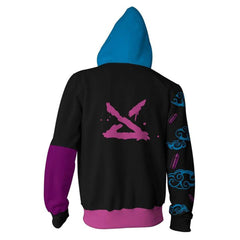 Arcane - LoL Jinx Cosplay Hoodie 3D Printed Hooded Sweatshirt Men Women  Casual Streetwear Zip Up Jacket Coat