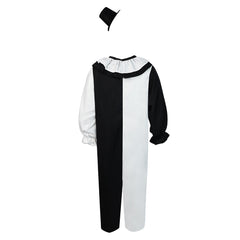 Kids Movie Terrifier 2 Art the Clown Outfits Black And White Jumpsuit ​Cosplay Costume Halloween Carnival Suit