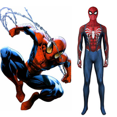 Movie Spider-Man--Peter Parker Cosplay Costume Men Jumpsuit Outfits Halloween Carnival Suit
