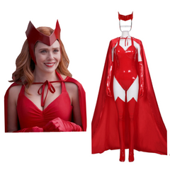 TV Wanda Vision 2020 Sexy Scarlet Witch Wanda Maximoff Women Outfit Halloween Carnival Costume Cosplay Costume