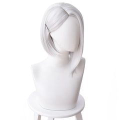 Game Overwatch Ashe Short Straight Cosplay Wig Silver White Halloween Props