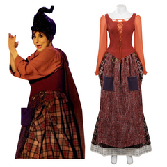 Movie Hocus Pocus 2：Mary Sanderson Cosplay Costume Outfits Halloween Carnival Suit