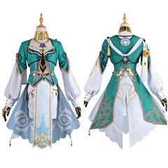 Genshin Impact Lisa Cosplay Costume Dress Outfit Halloween Carnival Party Suit