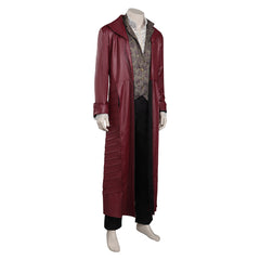 TV The Witcher Dandelion Red Leather Coat Outfits Cosplay Costume Halloween Carnival Suit 