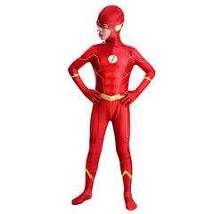 Kids TV The Flash Jumpsuit Cosplay Costume Outfits Halloween Carnival Suit