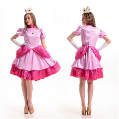 The Super Mario Bros. Movie Peach Cosplay Costume Dress Outfits Halloween Carnival Party Suit