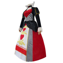Movie Alice in Wonderland Queen Of Hearts Cosplay Costume Red Queen Dress Outfits Halloween Carnival Suit