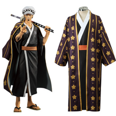 Anime One Piece Trafalgar D. Water Law Cosplay Costume Outfits Halloween Carnival Party Suit