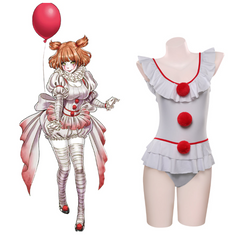 Movie It-Pennywise Sexy Jumpsuit Cosplay Costume Outfits Halloween Carnival Suit