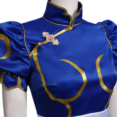 Game Street Fighter(SF) Chun-Li Cheongsam Dress Outfit Halloween Carnival Suit Cosplay Costume