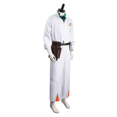 Movie Back To The Future Doc Brown Lab Coat Jumpsuit O​utfits Cosplay Costume Suit