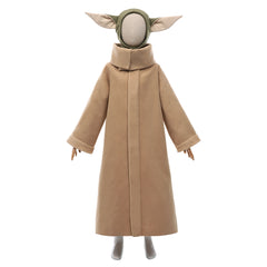 Kids The Mando Season 2 Baby Yoda Grogu Coat Headgear Outfit Halloween Carnival Suit Cosplay Costume