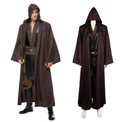 Movie Star Wars Anakin Skywalker Jedi Costume Outfit Robe Halloween Carnival Suit