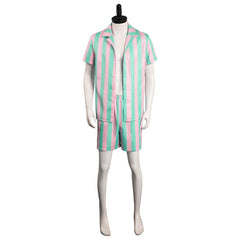 Movie Barbie 2023 Ken Outfits Green Beach Shirt Cosplay Costume Halloween Carnival Party Suit