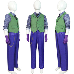Kids Boys The Batman Dark Knight Joker Cosplay Costume Outfits Halloween Carnival Party Suit