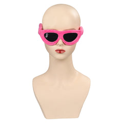 Movie Barbie 2023 Margot Robbie Barbie Pink Heart Cosplay Glassess Accessories Halloween Carnival Props