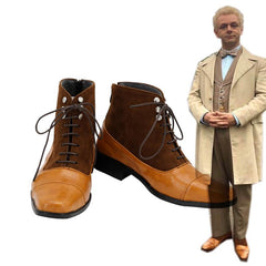 TV Good Omens Angel Aziraphale Cospaly Shoes Halloween Carnival Props