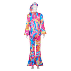 Movie Barbie 2023 Margot Robbie Barbie Hippie Disco Cosplay Costume Outfits Halloween Carnival Suit-Coshduk