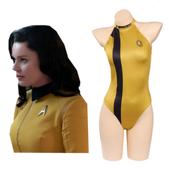 Star Trek: Discovery Season 4 Swimsuit Cosplay Costume Yellow jumpsuit Swimwear Outfits Halloween Carnival Suit-Coshduk