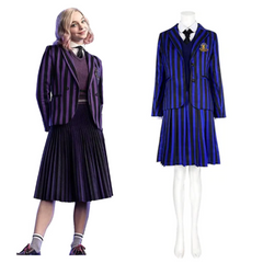 TV Enid Sinclair Cosplay Costume Nevermore Academy Uniform Dress Shirt Coat Outfit Halloween Carnival Suit