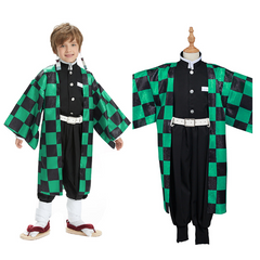 Kids Outfit Tanjirou Halloween Carnival Suit Cosplay Costume