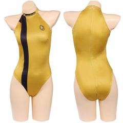 Star Trek: Discovery Season 4 Swimsuit Cosplay Costume Yellow jumpsuit Swimwear Outfits Halloween Carnival Suit-Coshduk