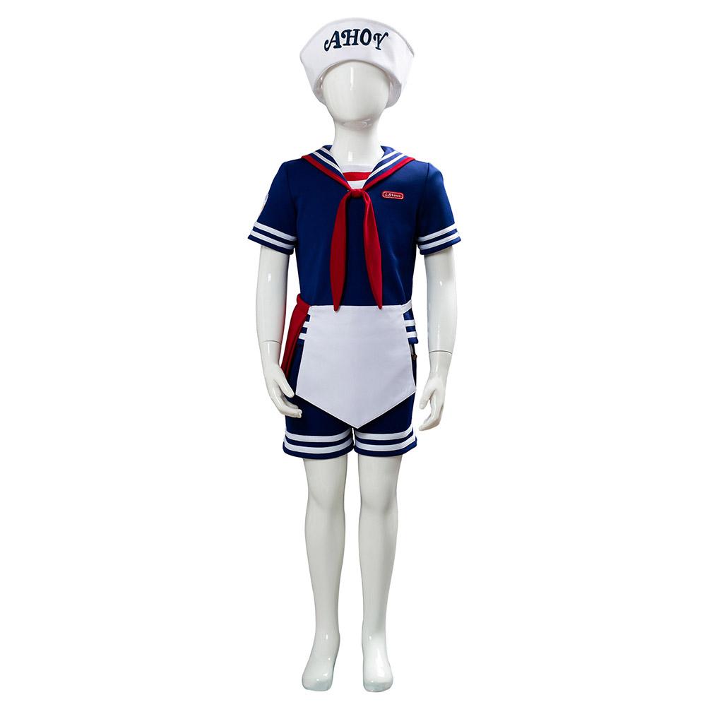 Kids Children Stranger Things 3 Scoops Ahoy Steve Harrington Cosplay Costume For Boys