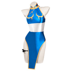 Street Fighter(SF) Chun-Li Sexy Swimsuit Cosplay Costume Dress Swimwear Outfits Halloween Carnival Suit