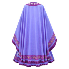 Kids Girls Movie Wish 2023 Asha Outfits Purple Dress Cosplay Costume Halloween Carnival Suit