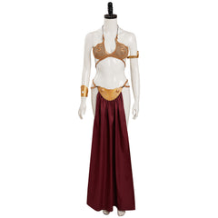 Star Wars：Return of the Jedi Leia Cosplay Costume Outfits Slave Leia Metal Bikini Halloween Carnival Suit