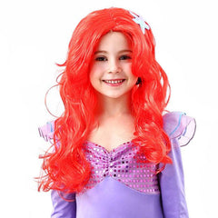 Kids Girls The Little Mermaid Ariel Cosplay Wig Heat Resistant Synthetic Hair Carnival Halloween Party Props