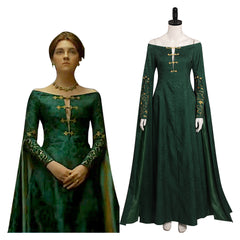 TV House Of The Dragon Alicent Hightower Cosplay Costume Green Dress Outfits Halloween Carnival Suit