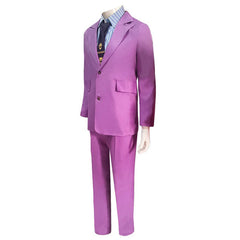 Anime Kira Yoshikage Purple Cosplay Costume Outfits Halloween Carnival Suit