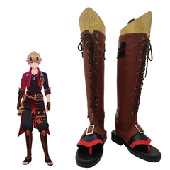 Genshin Impact Thoma Cosplay Shoes Boots Halloween Costumes Accessory Custom Made